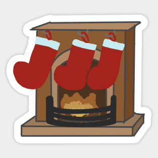 Christmas fireplace Sticker